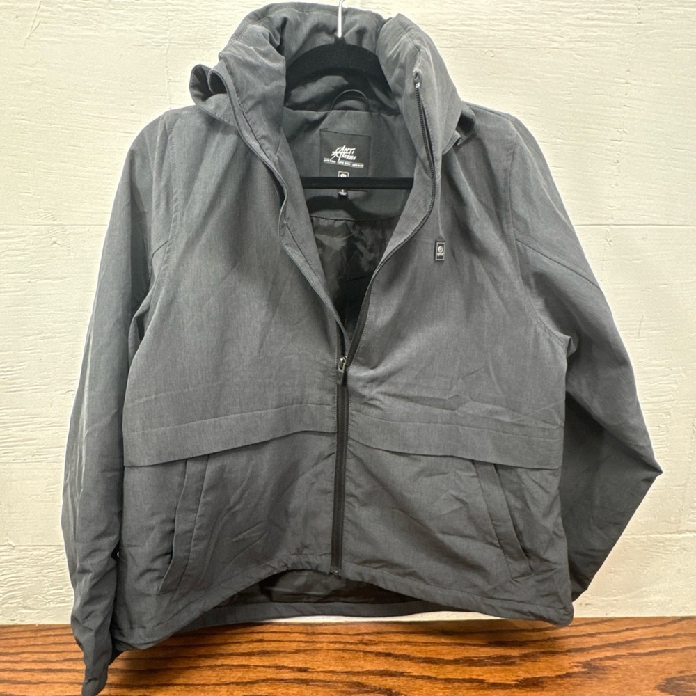 Rip Curl Men's Elite Anti Series Windbreaker Jacket Heathered Black Size Small